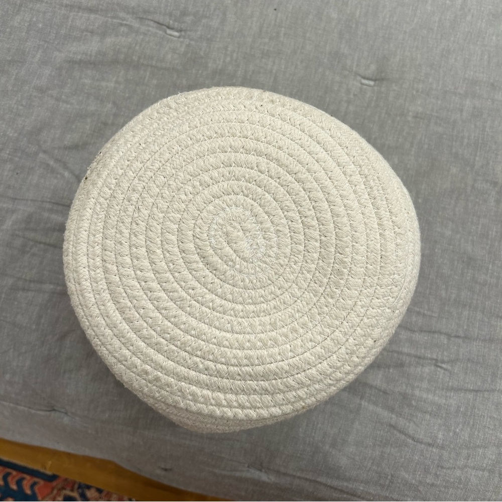 Cream and Black Woven Basket (2) - Picture 3 of 6